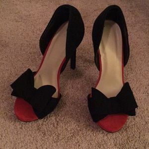 Black suede 4 inch heels